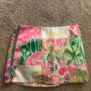 Lilly Pulitzer Pink and Green Patchwork Shorts